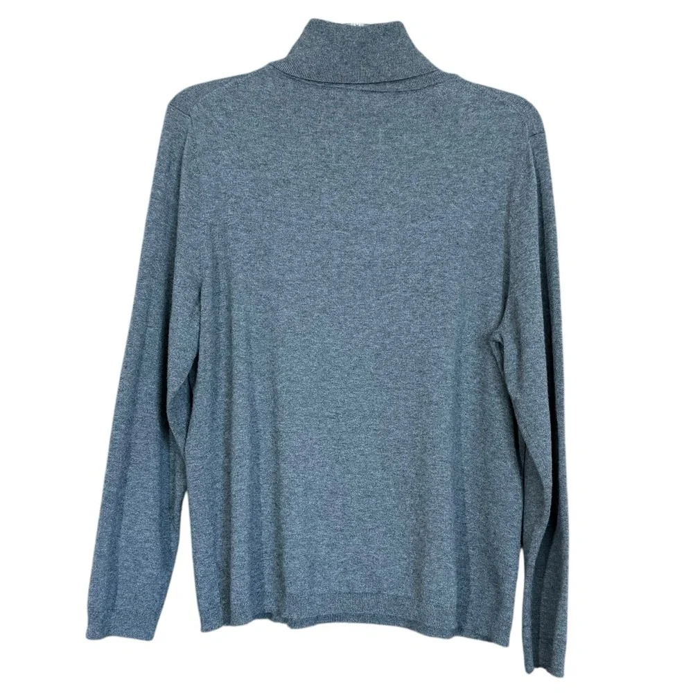 Talbots Petite Charcoal Gray Cotton Modal Turtleneck Sweater XLP